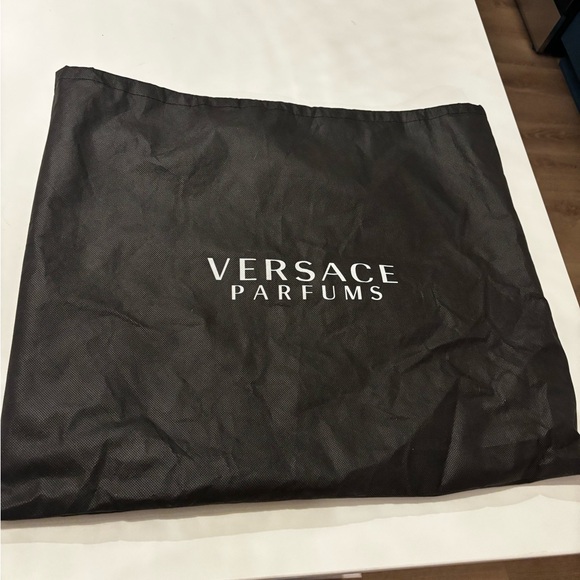 Versace Parfums Black Tote w Gold Accents Brand new wristlet strap - Picture 13 of 15